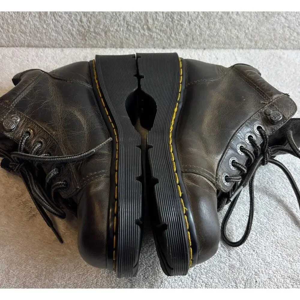 Dr. Martens Leather Toya Chunky Dk Grey Boots Women’s Size 7